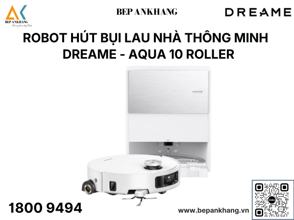 Robot hút bụi lau nhà thông minh Dreame Aqua 10 Roller ( Trắng / Đen )
